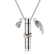 Ashes Jewelry Urn Necklace Personalized Cylinders Memorial Set Forever Carved Ashes Keepsake Locket Pendant Urn For Human Pet Adu - SNNGV