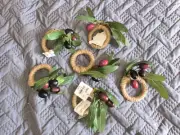 Pier 1 Vintage Rare Grape Leaves Napkin Holders Set Of Six New With Tags
