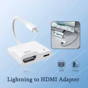 Lightning To HDMI Digital AV Adapter For iPhone 14/13/iPad to 1080P TV/Card