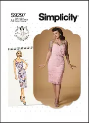 Simplicity S9297 Sewing Pattern 1950 Style Dress Size 14-22 Uncut Factory Folded