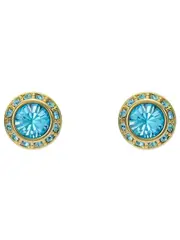Ted Baker Gold Tone Soletia: Solitaire Sparkle Crystal Stud Earrings (F08500) | $81