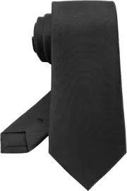 Corbatas negras para hombre, corbatas formales de color liso, 8 cm (3,15")