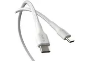 EFM USB-C to USB-C 1m Braided Power & Data Cable For Galaxy Note 8 iPhone WHT