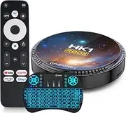 CHROX Android TV Box 13.0, HK1 RBOX 4GB RAM 64GB ROM RK3528 WiFi 6 Smart TV Box RGB Light Set Top Box BT5.0 Ultra HD 4K HLG Mode HDR10+ WiFi 6 USB 3.0 with Mini Wireless Keyboard,4gb+32gb