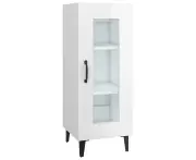 vidaXL Sideboard High Gloss White 34.5x34x90 cm Engineered Wood