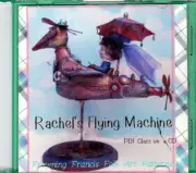 *NEW* CLOTH FOLK ART DOLL CD PATTERN "RACHEL'S FLYING MACHINE" BY SUSAN BARMORE