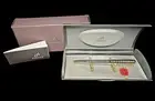 Parker Sonnet Sterling Chiseled Silver Tartan Gold Plated Ball Point Pen Box Cas