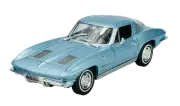 WELLY 1963 CHEVROLET CORVETTE C2 BLUE 1:24 DIE CAST METAL MODEL NEW IN BOX 18cm