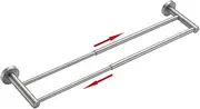 Frafuo Adjustable 40 to 70 cm Double Bath Towel Bar for Bathroom SUS304 Stainless Steel Towel Holder-Wall Mount with Screws Towel Bar-Retractable Towel Bar Rod Rack Hotel Style(Polish)