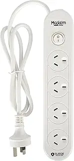 MaxEm Power 4 Way Powerboard with 4 Switch