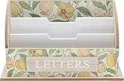 The Leonardo Collection William Morris Fruit Letter Rack | Stylish Desk Organizer for Home & Office | Decorative Letter Holder for Mail & Documents | Space-Saving Paper Tray & File Organizer