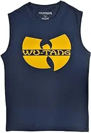 [Rock Off officially licensed products] Wu-Tang Clan Tank Top Muscle T Shirt Logo Official Unisex Demin Blue