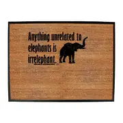 Animal Anything Unrelated To Elephants - Funny Novelty Doormat Man Cave Floor mat