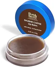 Blue Nectar Shubhr Coffee Lip Balm with Ghee for dryness and lips brightening |100% Ayurvedic|Paraben & Sulphate Free| (15g, 10 Herbs)