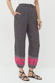 Anthropologie Free People Smocked Balloon-Leg Pants Floral Size 0 Sz XS