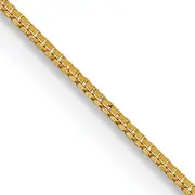 14K Yellow Gold 20 Inch .5mm Box With Lobster Clasp Chain