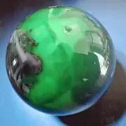 436g RARE Natural blue Volcanic Rock agate Sphere Quartz Crystal Ball Healing