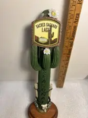 GRAND CANYON PRICKLY PEAR CACTUS SACRED SAGUARO LAGER beer tap handle. ARIZONA