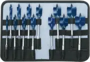 DSB5013P 13-Piece Assorted Set Daredevil Spade Bits with Included Pouch, 1/4 In.
