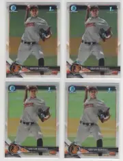 GRAYSON RODRIGUEZ | 2018 Bowman Draft Chrome REFRACTOR 4 Card lot - Orioles