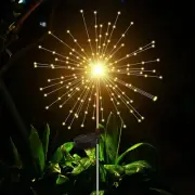 2 Sets-Solar Garden Firework Lights-120 LED-2 Lighting Modes Outdoor-Warm White