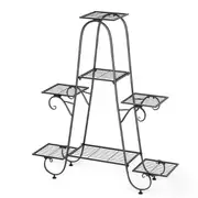 Multilayer Metal Plant Stand Tall Flower Shelf Unit Garden Patio Display Rack