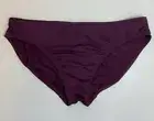 Ralph Lauren Womens Basic Bikini Bottom Burgundy Size 14 -
