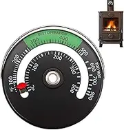 Fireplace Magnet Thermometer | Wood Stove Temperature Meter with Large Dial - Stove Thermometer Thermometer for Wood Burning Stoves and Pellet Stove