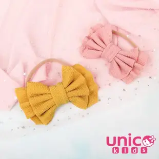 【UNICO】兒童 歐美立體感雙層大蝴蝶結髮帶/髮飾(髮飾/配件/聖誕)