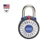 Master Lock 1558D Magnified Combination Padlock 2-1/8"W Body School Gym Locker