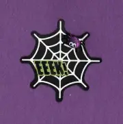 SPIDER WEB Halloween title die cuts scrapbook cards