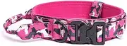 UOSIA Nylon Tactical Dog Collar with Handle Heavy Duty Dog Collar with Metal Buckle Easy Control for Medium and Large Dogs