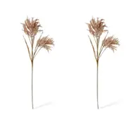 2x E Style 120cm Pampas Field Grass Decor Spray Artificial Faux Flower Rust