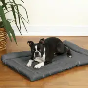 Charcoal Dog Beds Water Resistant Nylon Crate Mat Indoor Outdoor Use Pick Size