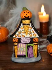 Blue Sky Halloween “I Scream Parlour” Tea light Candle House NWT Auth Retailer