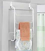 Whitmor Over The Door Towel Rack, White