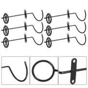 6pcs Iron Wine Bottle Holder Wall Mount Wine Racks Bookend Wine Rack