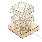 Crystal Decorative Lamp Modern Minimalist Table Lamp Button Control Bedside