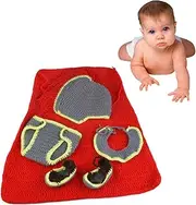 LIFKOME Newborn Photography Props Rabbit Ear Pattern Photo Outfits Knitted Unisex Baby Suit