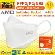 AMD NANO-TECH P2 Particulate Respirator Earloop Masks (Box 50) Made in Australia