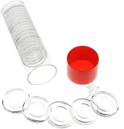 1 Airtite Coin Holder Storage Container & 20 Direct Fit A-16 Air-Tite Coin Holder Capsules for 1/10oz Gold Eagles