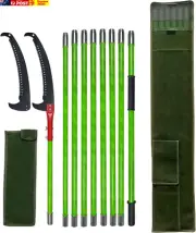 Pole Pruning Saw Tree Saw 8M Extendable, Manual Tree Trimmer with Carry Bag Tree