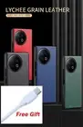 For Samsung Galaxy Z Flip4 Flip5 Flip6 lychee grain phone case with free cable