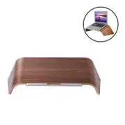 Nevenka Wooden Laptop Riser Stand PC Desktop Shelf Organizer-Walnut