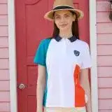 在飛比找遠傳friDay購物優惠-【LEIDOOE】三色拼接棉感吸排女短POLO衫(96210