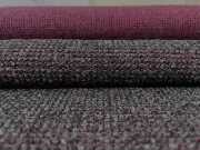 .875 yd Camira Craggan Fell Gray & Pink Nubby Wool Upholstery Fabric MSRP $70