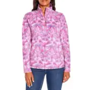 Eddie Bauer Women's Long Sleeve Polar Fleece Quarter Zip Pullover Large L