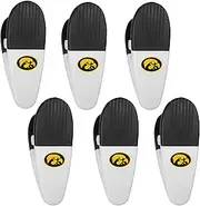 Siskiyou Sports NCAA Iowa Hawkeyes Chip Clip Magnets, 6pk White, One Size