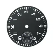 37mm Green Luminous Black Watch Dial Mark Face For ETA 6497 ST3600 Movement E