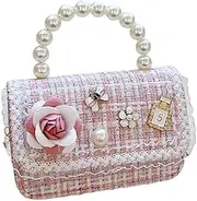 [Generic] Kids' Fashionable Princess Handbag | Cute Korean Style Girl's Chain Messenger Bag | Lightweight Children's Shoulder Bag with Delicate Hardware, 43.3 Inches Chain